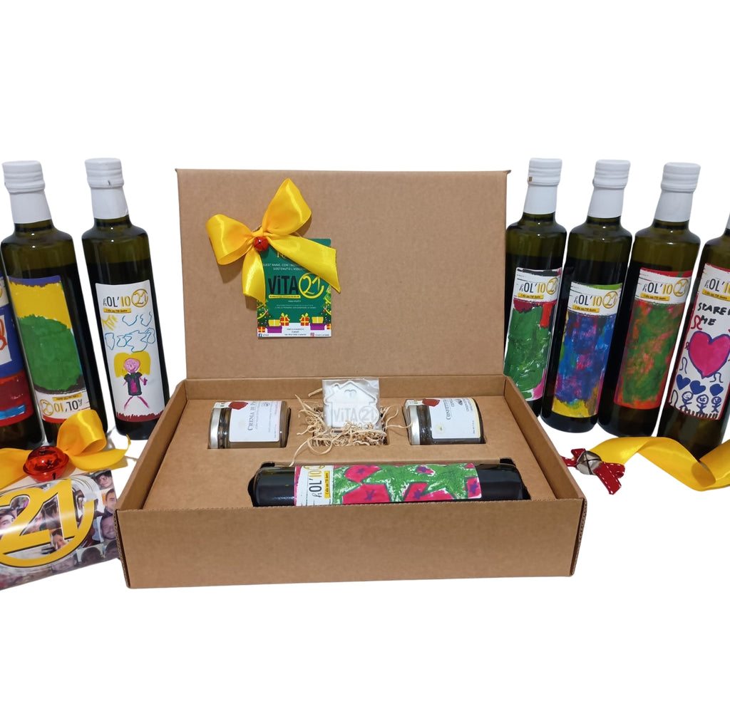 Gift box "Sapori e Sogni" - Olio + calendario + conserve