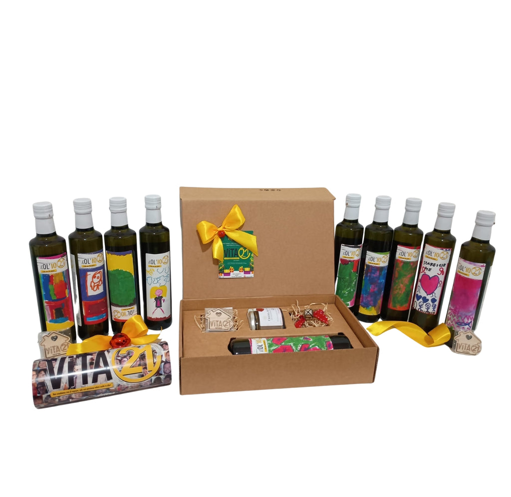 Gift box "Sapori e Sogni" - Olio + calendario + conserve