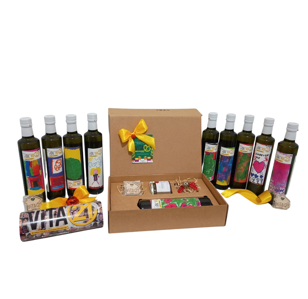Gift box "Sapori e Sogni" - Olio + calendario + conserve