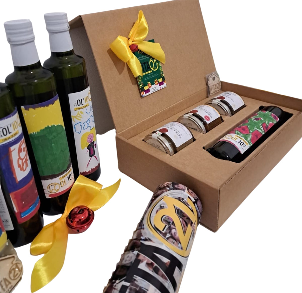 Gift box "Sapori e Sogni" - Olio + calendario + conserve